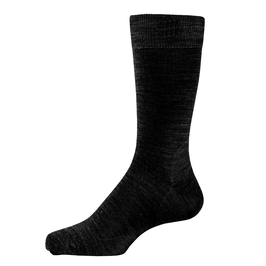 Mens Plain Merino Socks by Duthie & Bull Black