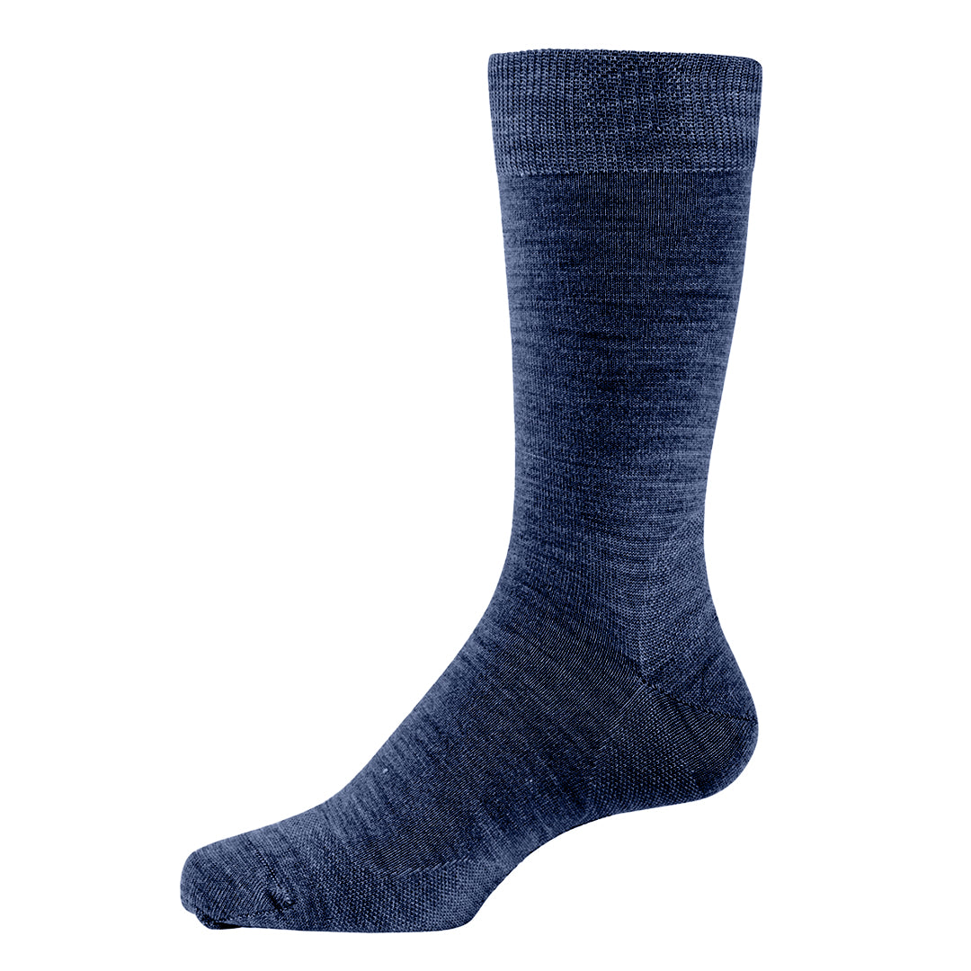 Mens Plain Merino Socks by Duthie & Bull Navy