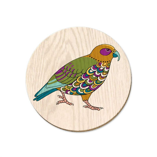 New Zealand Colourful Native Birds Mix'n'Match Coasters by Tanya Wolfkamp