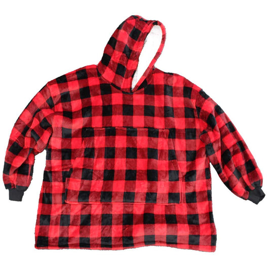 New Zealand Adult Mega Hoodie - Red Check