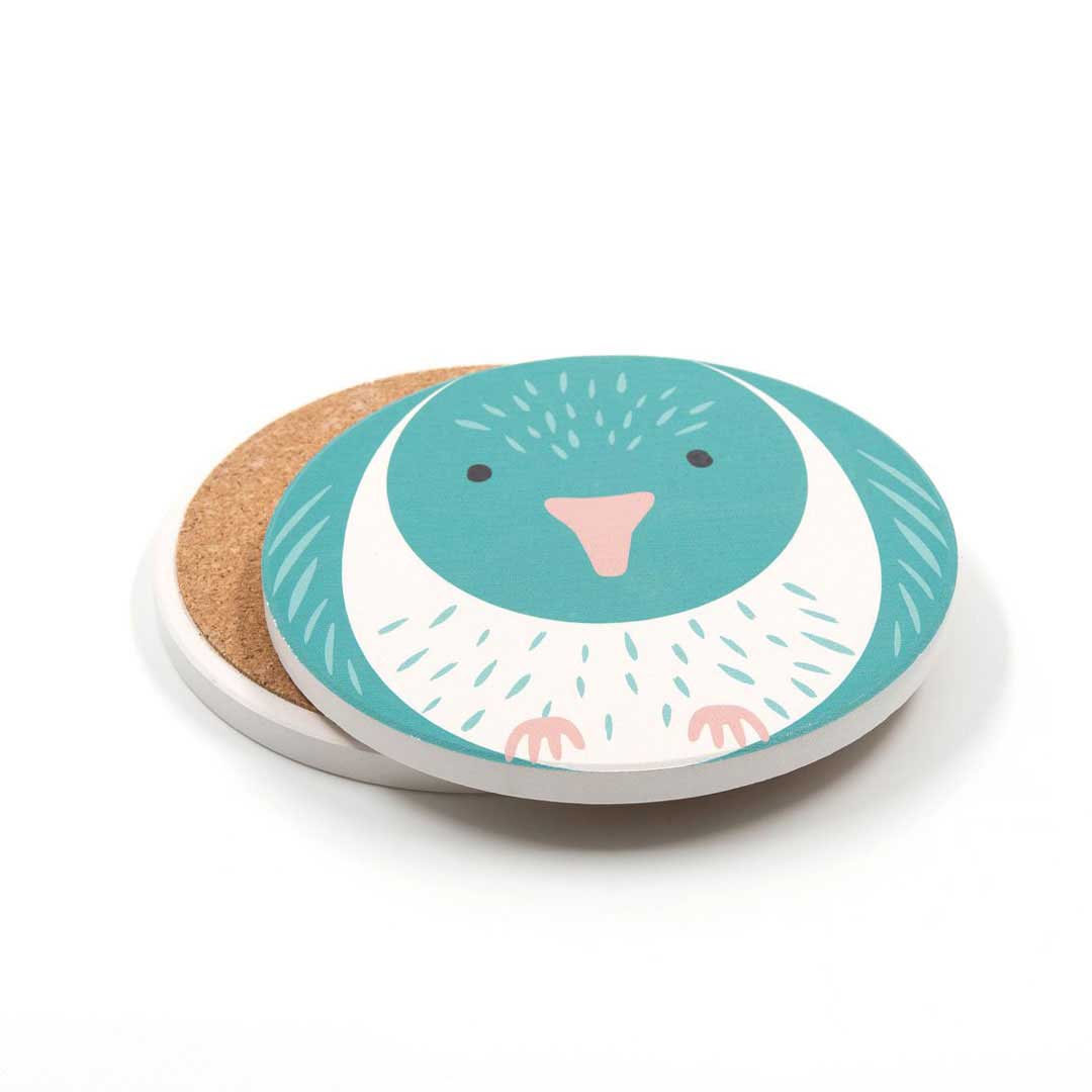 New Zealand Cuties Native Kereru Ceramic Coasters