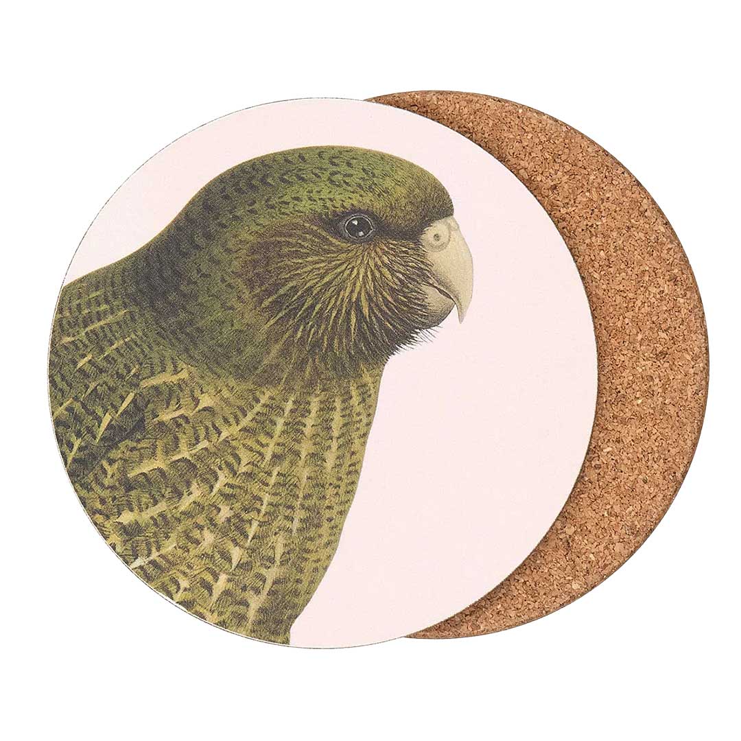New Zealand Native Bird Mix'n'Match Coasters Kakapo