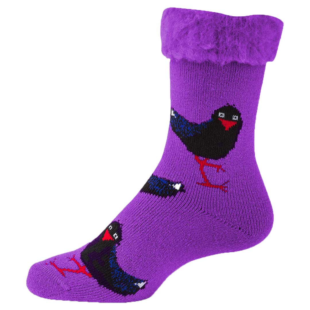 New Zealand Pukeko Bed Sock Purple