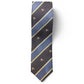 Sander Kiwi Stripe Design Tie - Navy-Blue Flat