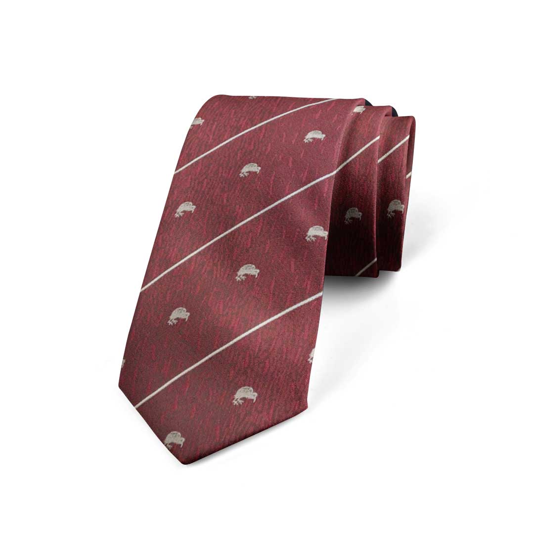 Sander Kiwi Stripe Design Tie - Wine