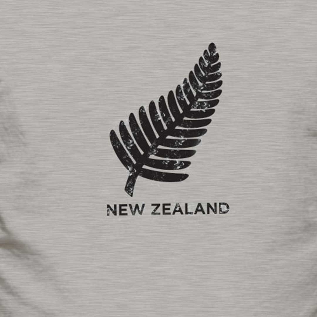 Silver Fern New Zealand Design Mens T-Shirt Silver Design
