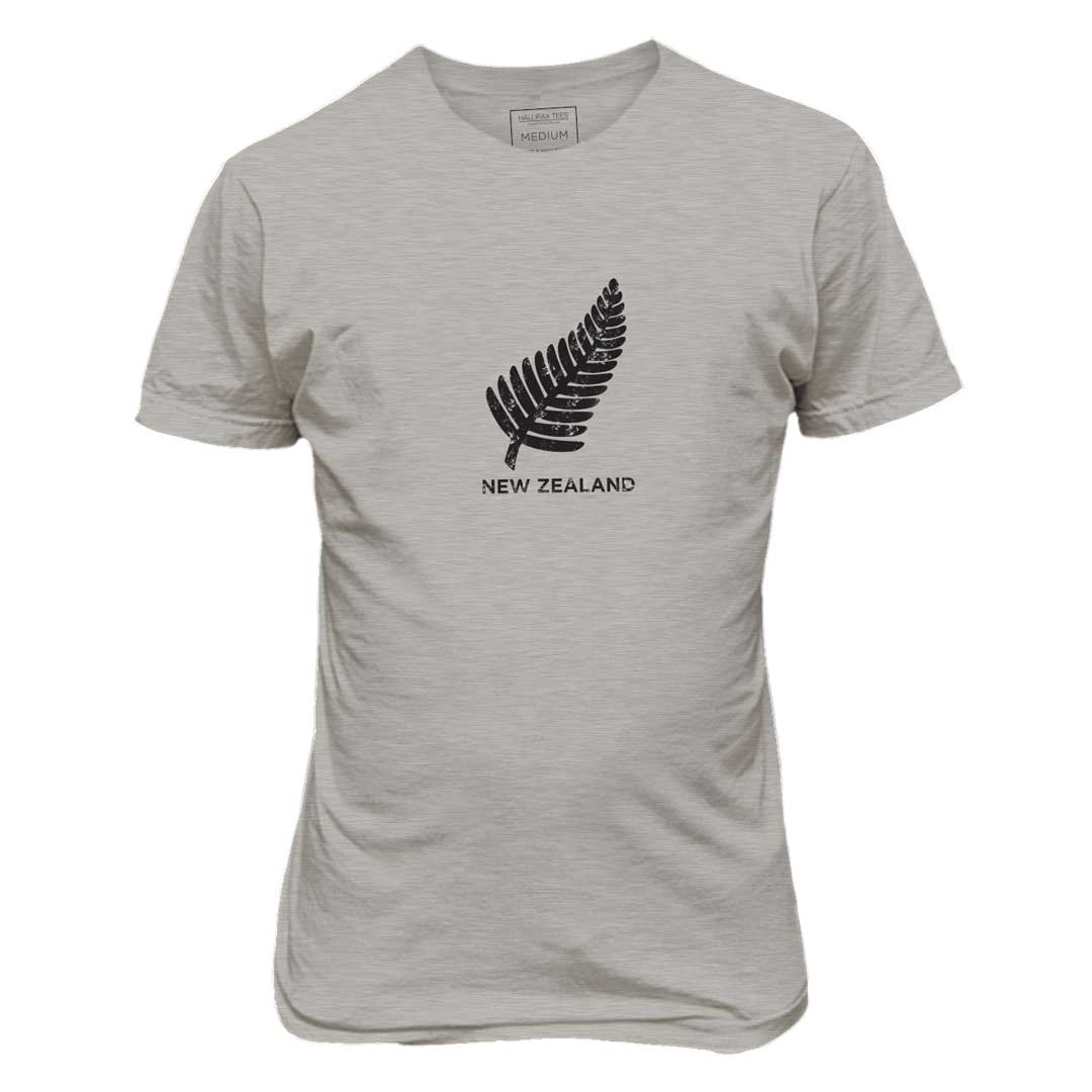 Silver Fern New Zealand Design Mens T-Shirt Silver