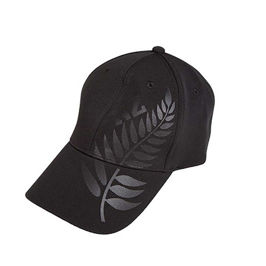 Stylised Black Silver Fern Cap