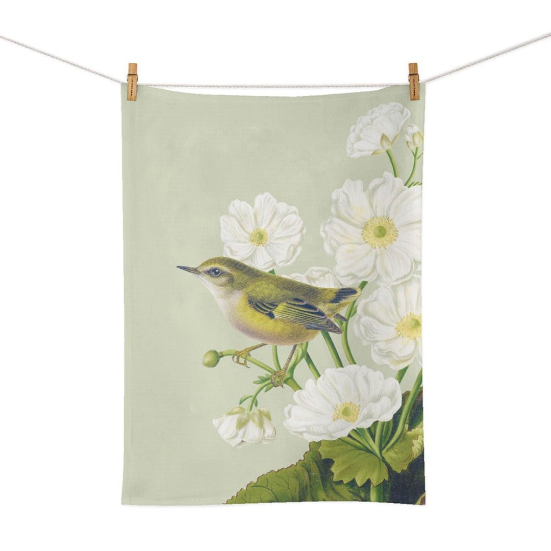 New Zealand Birds & Botanicals Rifleman Tea Towel