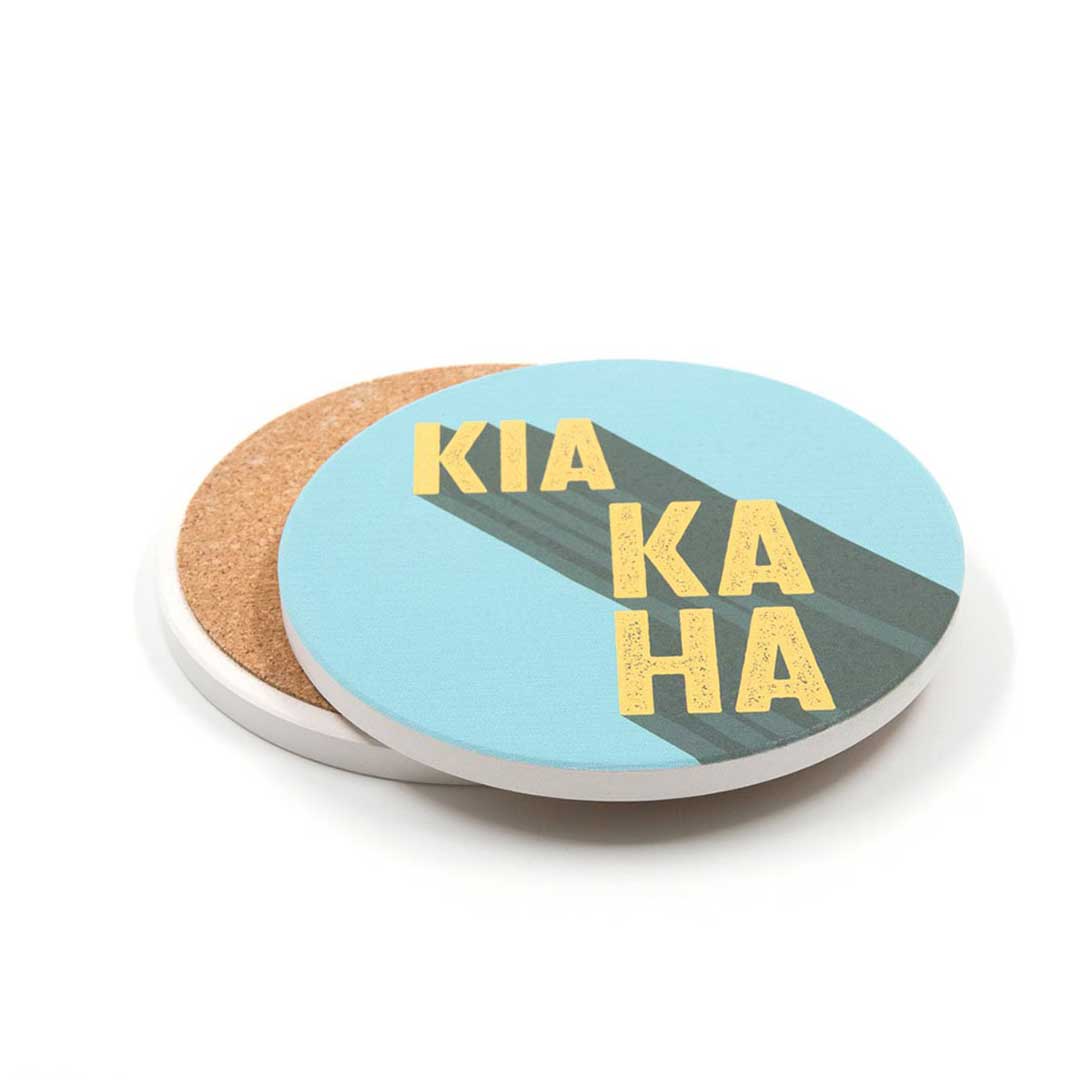 Te Reo Ceramic Coaster Kia Kaha