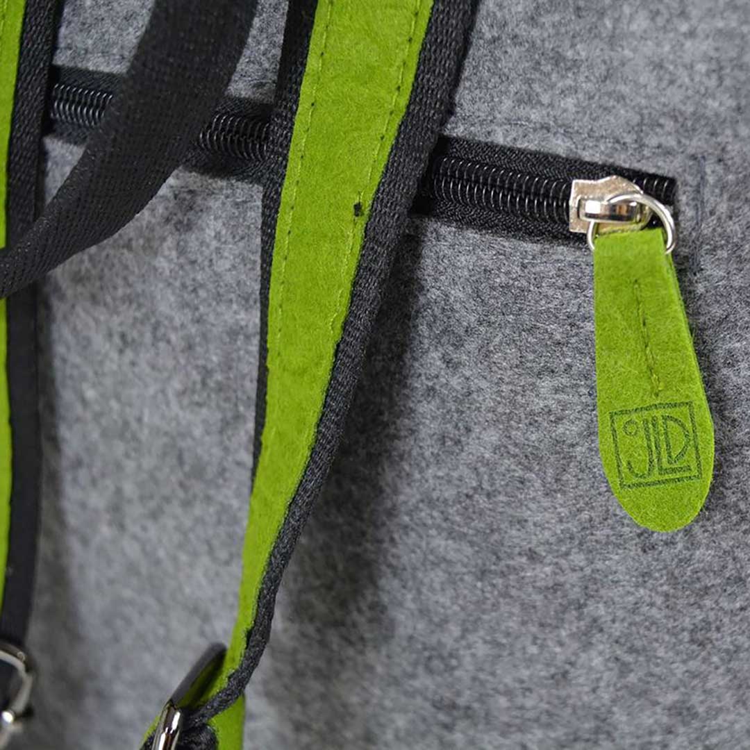 Toe Toe - Ecofelt Backpack by Jo Luping Design Detail