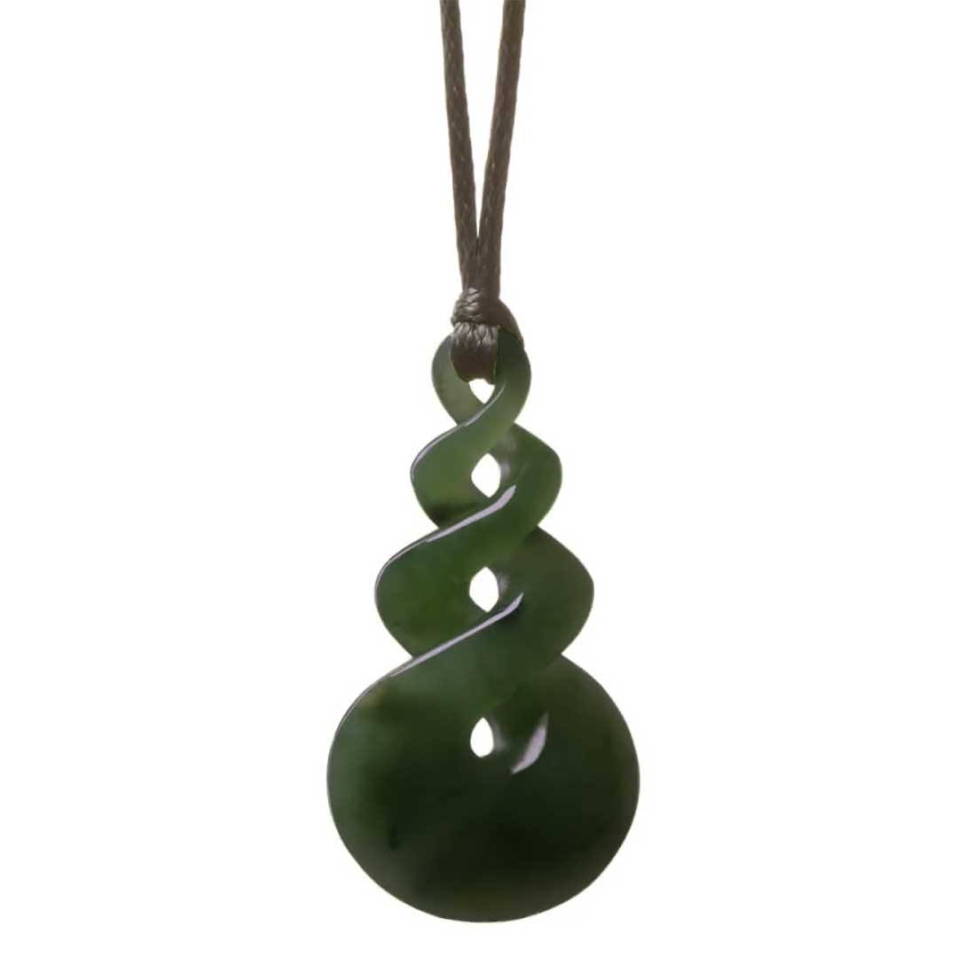 Triple Twist Greenstone Pendant