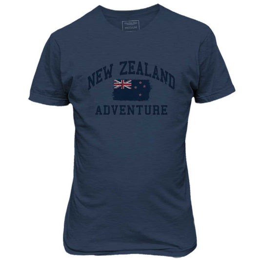 Unisex Adult New Zealand Adventure Flag T-Shirt