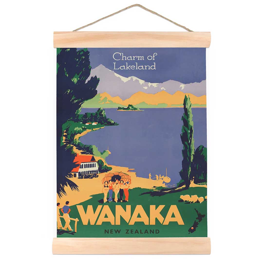  Wanaka New Zealand Tourist Wall Print
