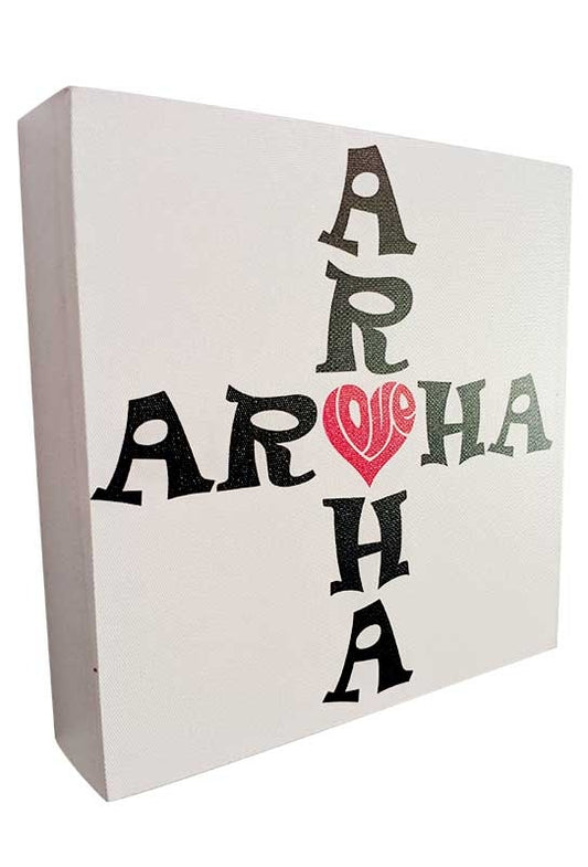 Aroha - Canvas Block Framed Print Angle