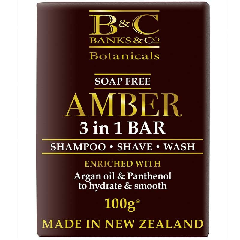 Banks & Co Amber 3-in-1 Bar - Shampoo, Shave, Wash 2