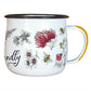 Bee Friendly Flowers - Enamel Mug by Wolfkamp & Stone Front