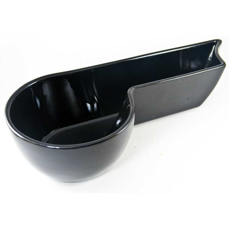 Ceramic Koru Long Bowl Set Black