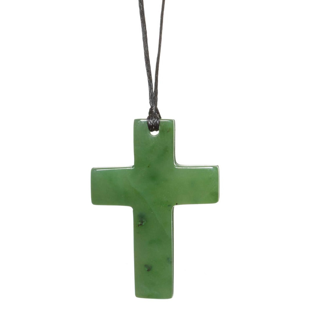 Cross Greenstone Pendant