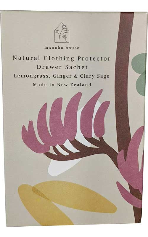 Natural Clothing Protector Drawer Satchet - Lemongrass