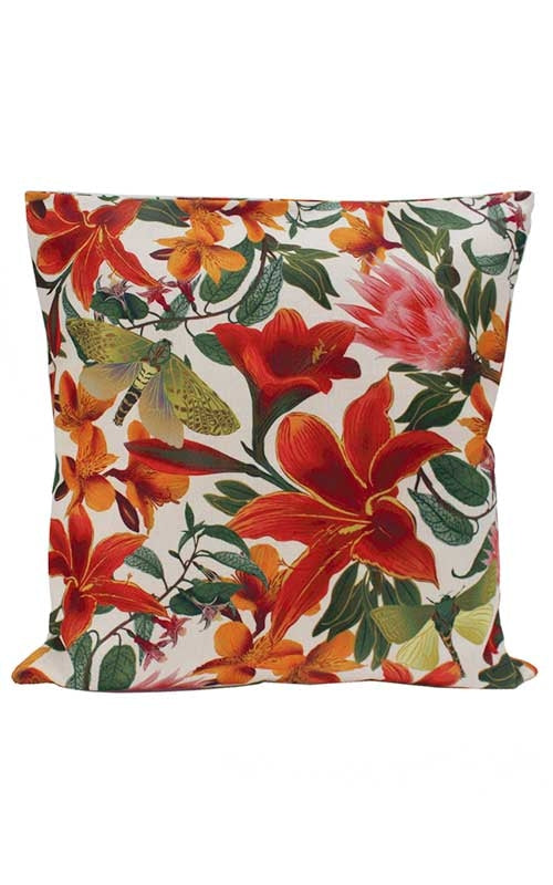 Floral Indoor Hemp Cushion Cover by Flox