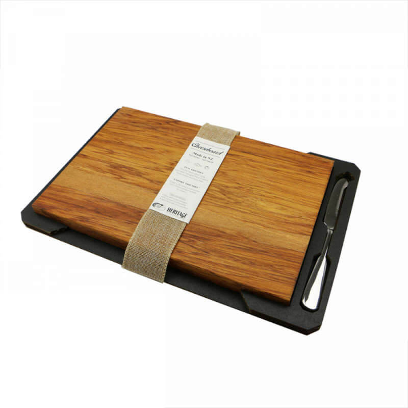 New Zealand Rimu Cheese Board with Knife Sample Packaging
