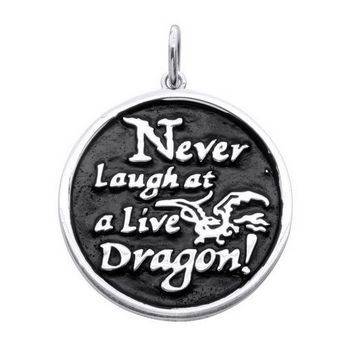 Official Licensed The Hobbit Never Laugh At Live Dragons Pendant