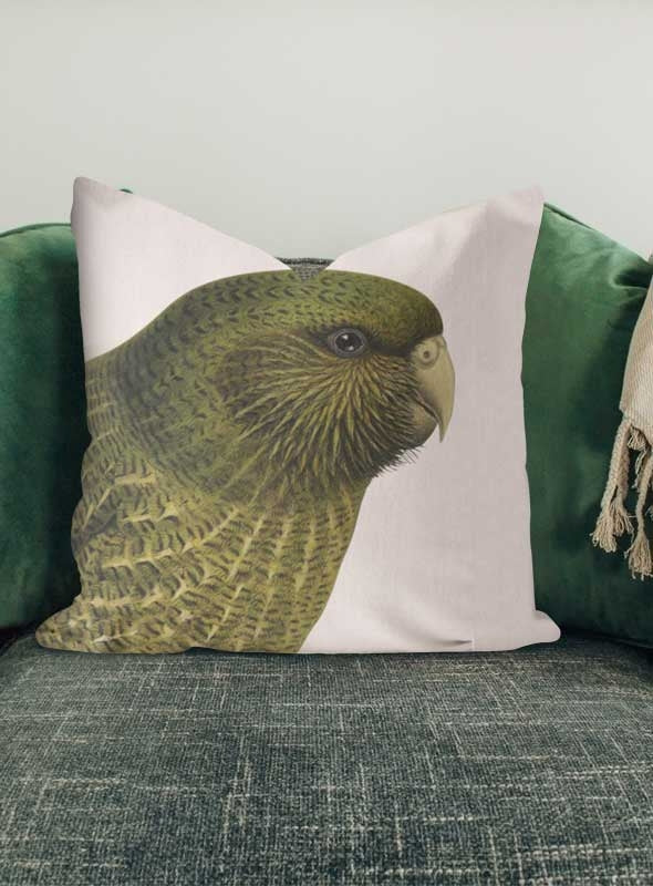 Hushed New Zealand Kakapo Cushion Cover Sofa
