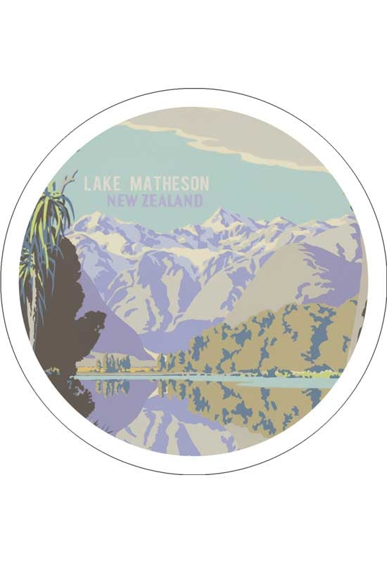 Lake Matheson Ceramic Coaster