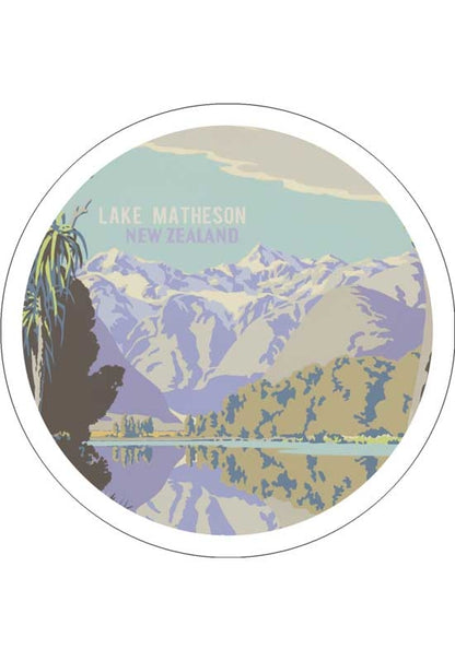 Lake Matheson Ceramic Coaster