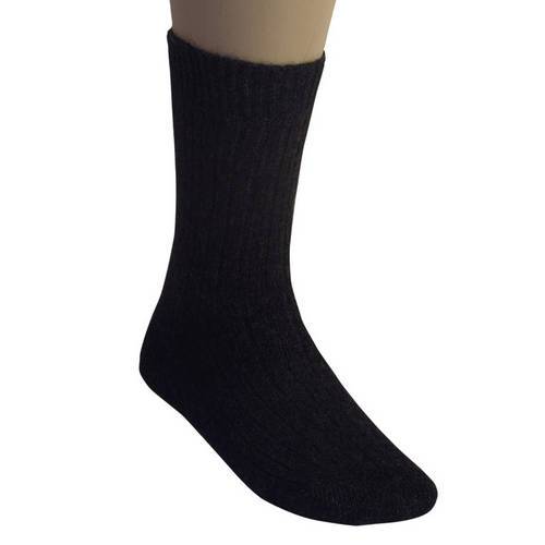 Possum Merino Wool Rib Socks Charcoal
