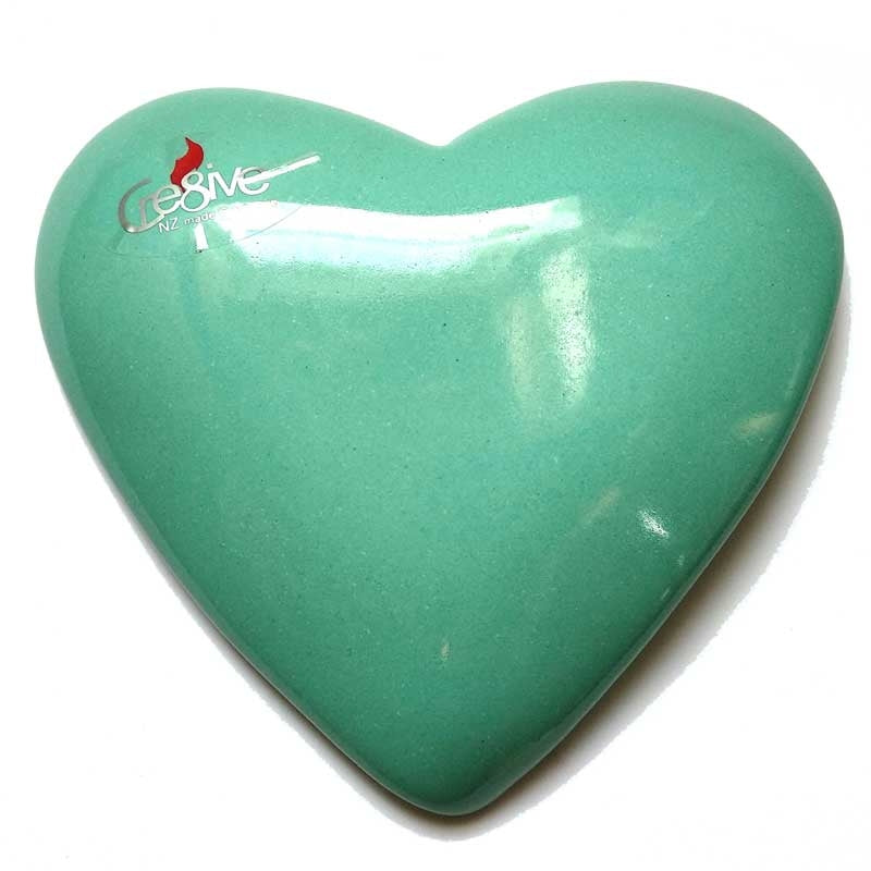 Mint Fused Glass Heart