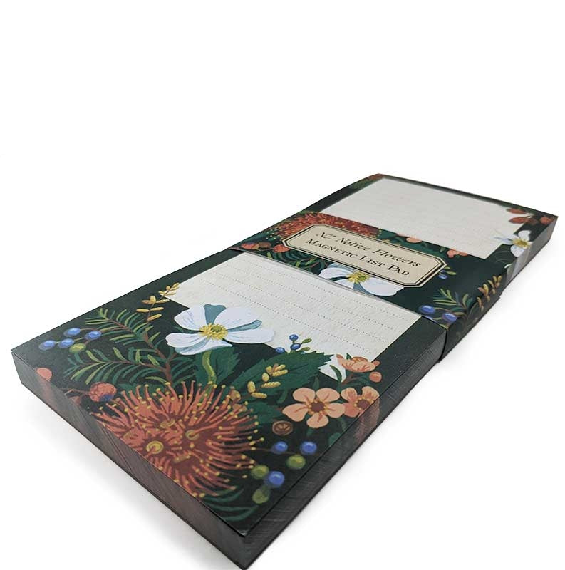 New Zealand Native Flowers - Magnetic List Pad by Wolfkamp & Stone Angle