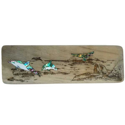 Recyclewood & Paua Shell Wall Art - Sea Scape