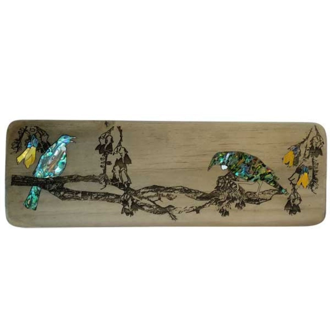 Recyclewood & Paua Shell Wall Art - Tuis