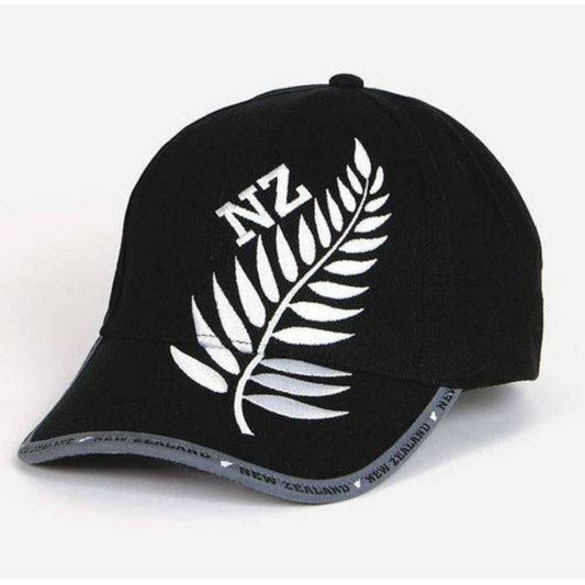 Stylised Silver Fern Cap with NZ Logo