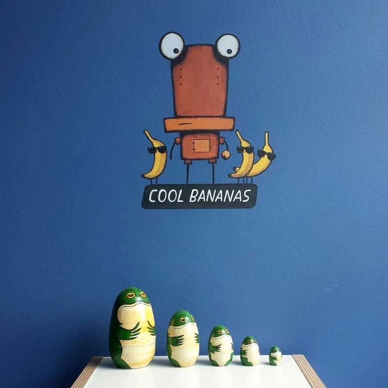 Tin Man Cool Bananas Wall Decal