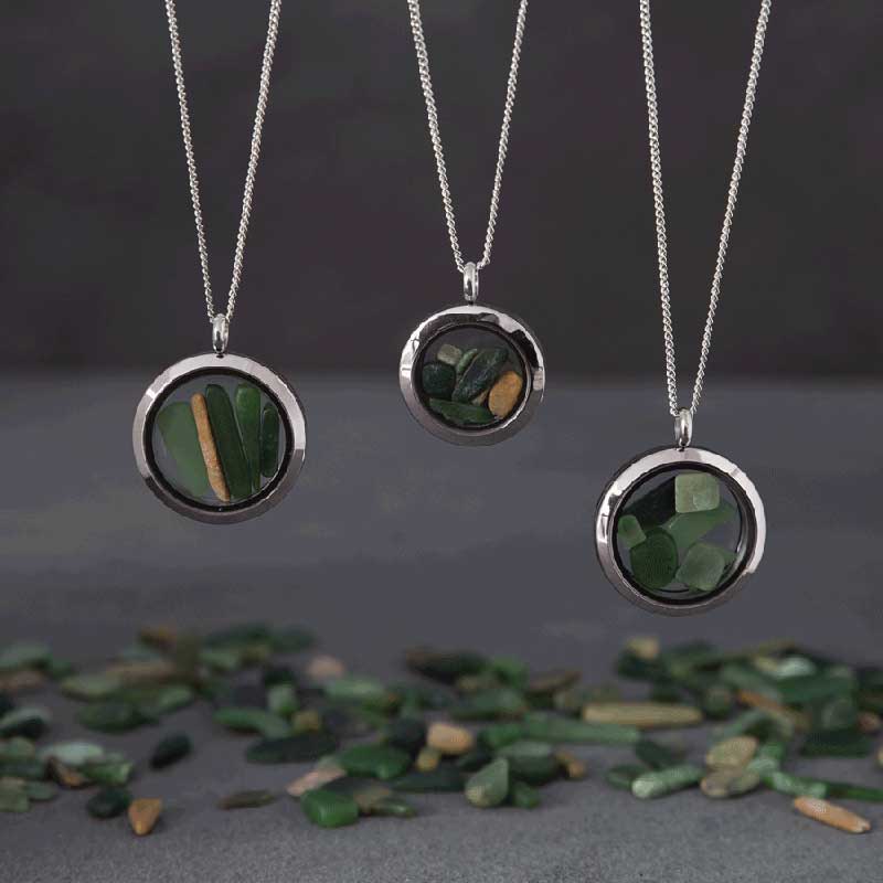 Silver New Zealand Greenstone Locket Collection
