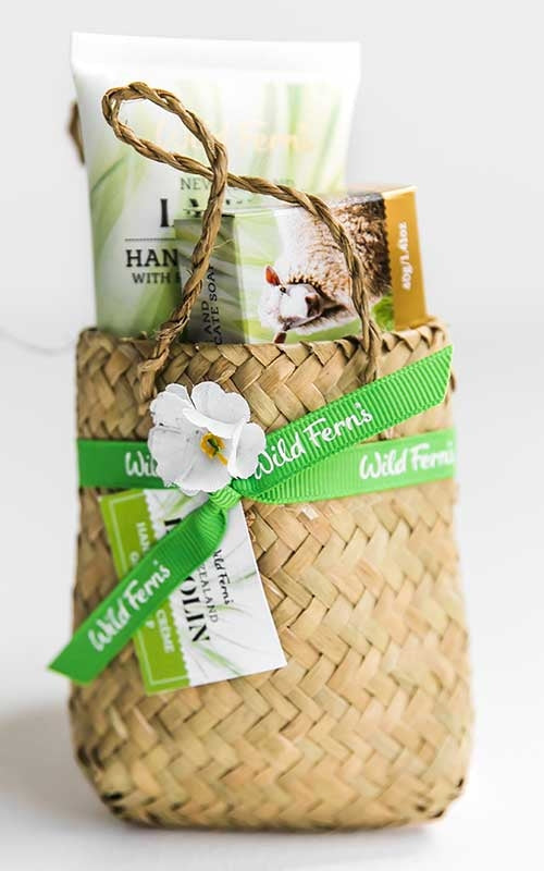 Wild Ferns Lanolin Flax Gift Basket
