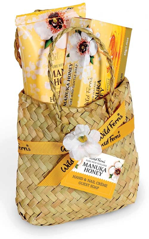 Wild Ferns Manuka Honey Flax Gift Basket