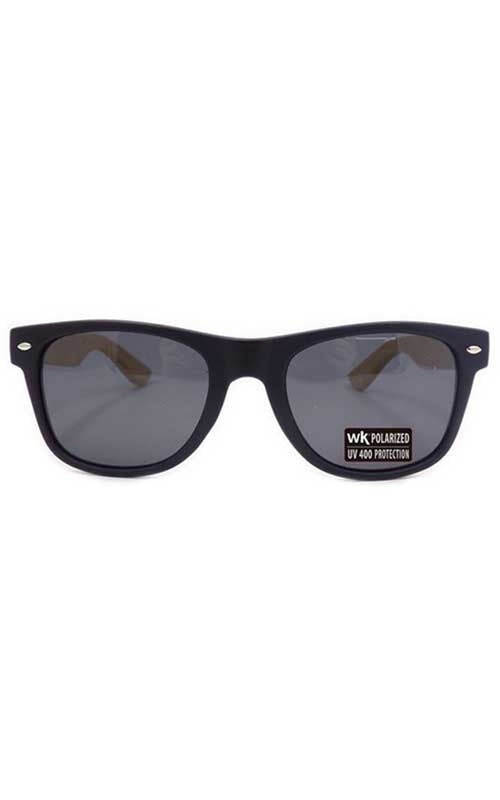 Wild Kiwi Black Bamboo Sunglasses Front