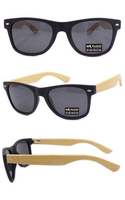 Wild Kiwi Black Bamboo Sunglasses