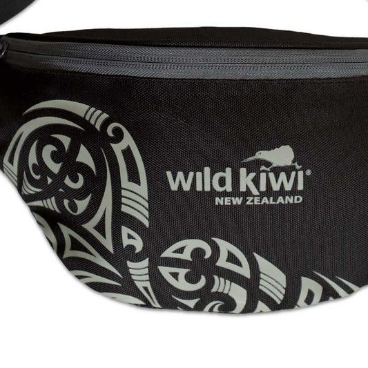 Wild Kiwi Black Tattoo Waist Bag Design