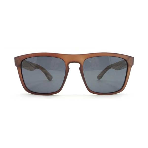 Wild Kiwi Square Zebrawood Sunglasses front
