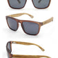 Wild Kiwi Square Zebrawood Sunglasses